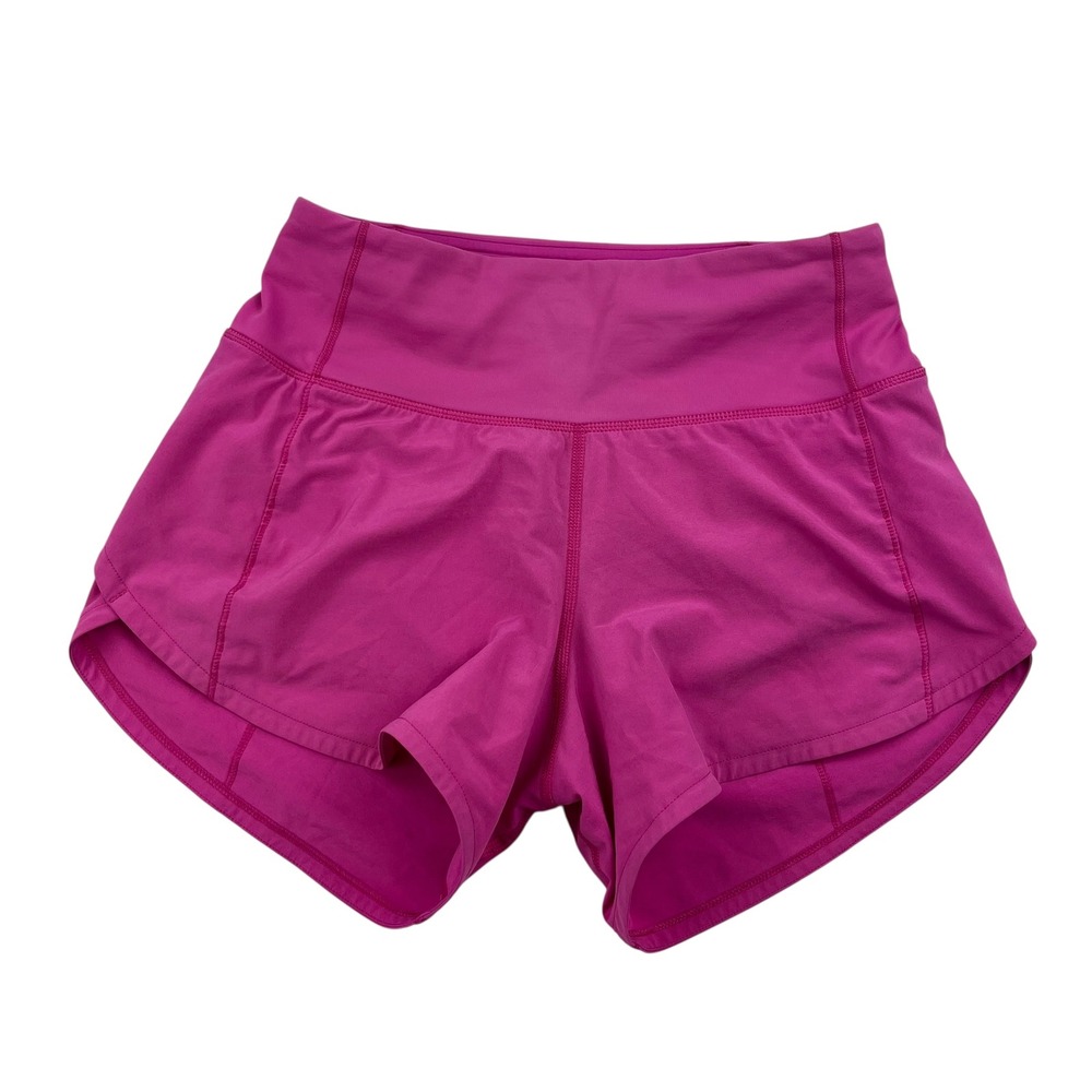 Lululemon Speed Up Mid Rise Lined Short 4 Inseam Sonic Pink W7AVRT Size 0